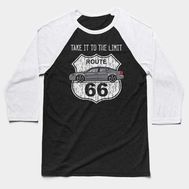 Route 66 Gray Baseball T-Shirt by JRCustoms44